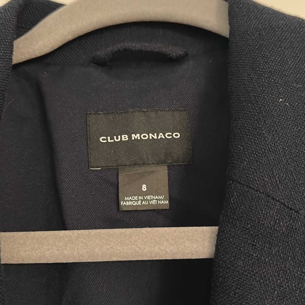 EUC Sz 8 Club Monaco Navy Blue Blazer - Picture 2 of 4